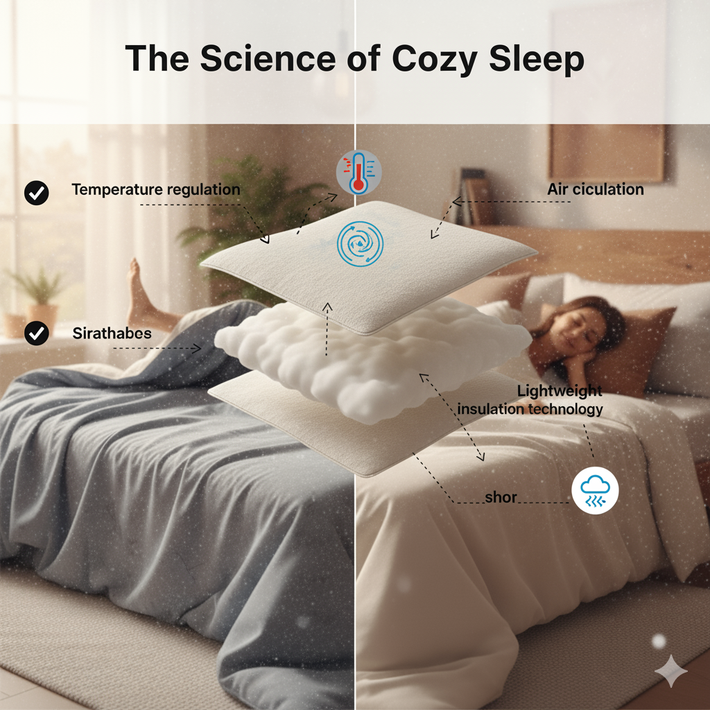 The Science of Cozy Sleep - temperature regulation, airflow, insulation